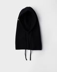 Wool and cashmere knit hood