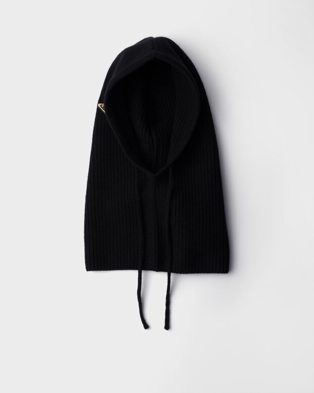 Wool and cashmere knit hood, , hi-res