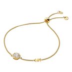 Pave Halo Slider Gold