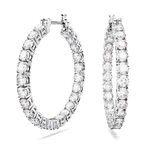 Matrix Lady Hoop Earrings White