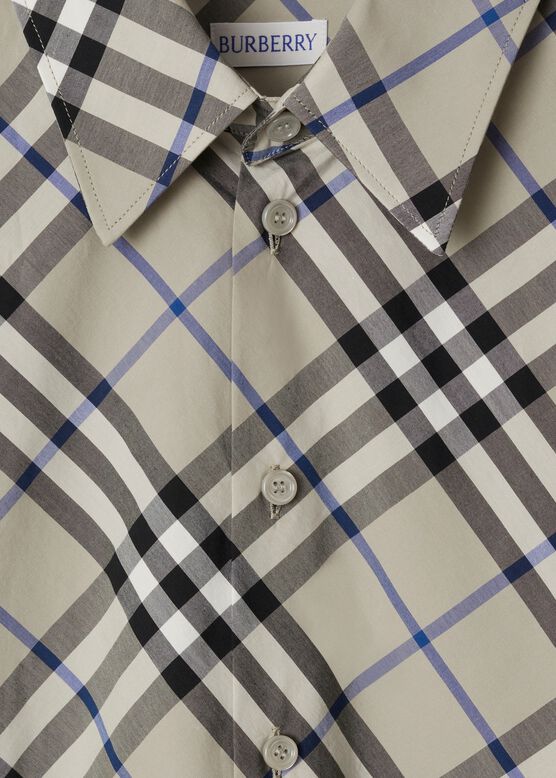 Relaxed Fit Check Cotton Shirt, , hi-res