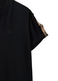 Check Trim Cotton T-shirt Dress, , hi-res