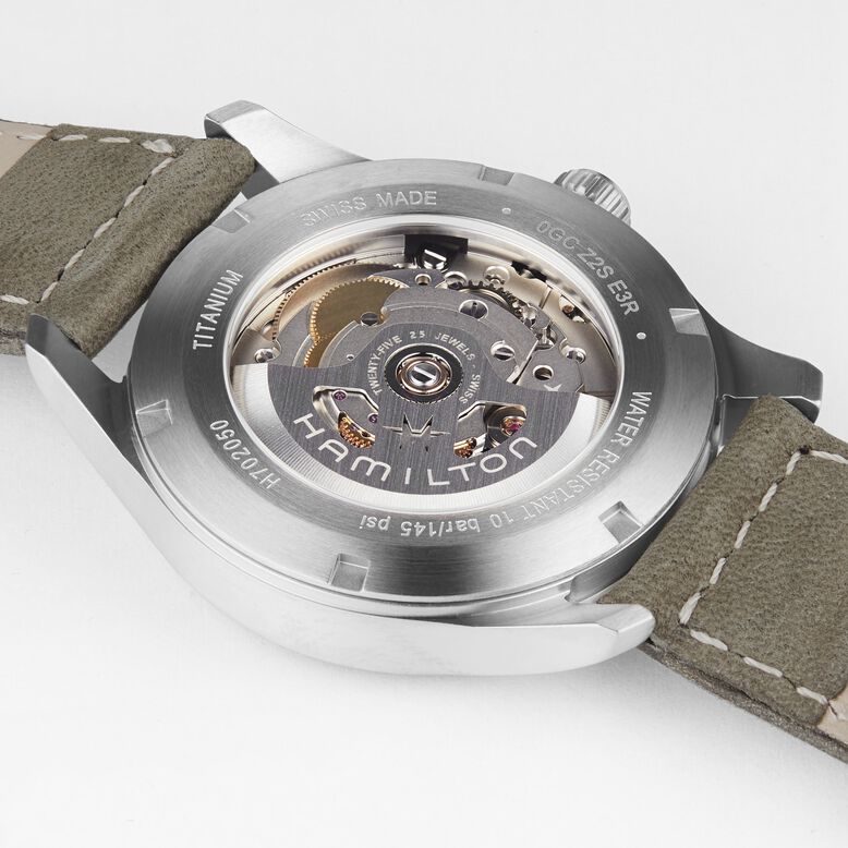 Khaki Field Titanium Auto 38mm Mens Watch Black, , hi-res