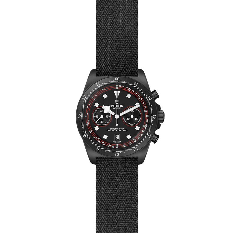 Pelagos FXD Chrono &quot;Cycling Edition&quot; 43mm black carbon composite case black fabric strap, , hi-res