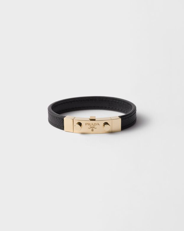 Saffiano leather bracelet, , hi-res