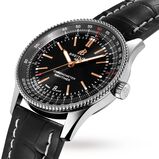 Navitimer Automatic 41 Black Leather Strap Watch, , hi-res