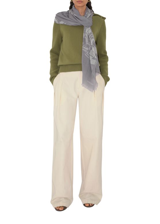 Wide EKD Wool Scarf, , hi-res