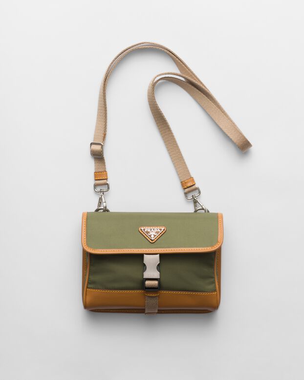 Re-Nylon and leather smartphone case, , hi-res