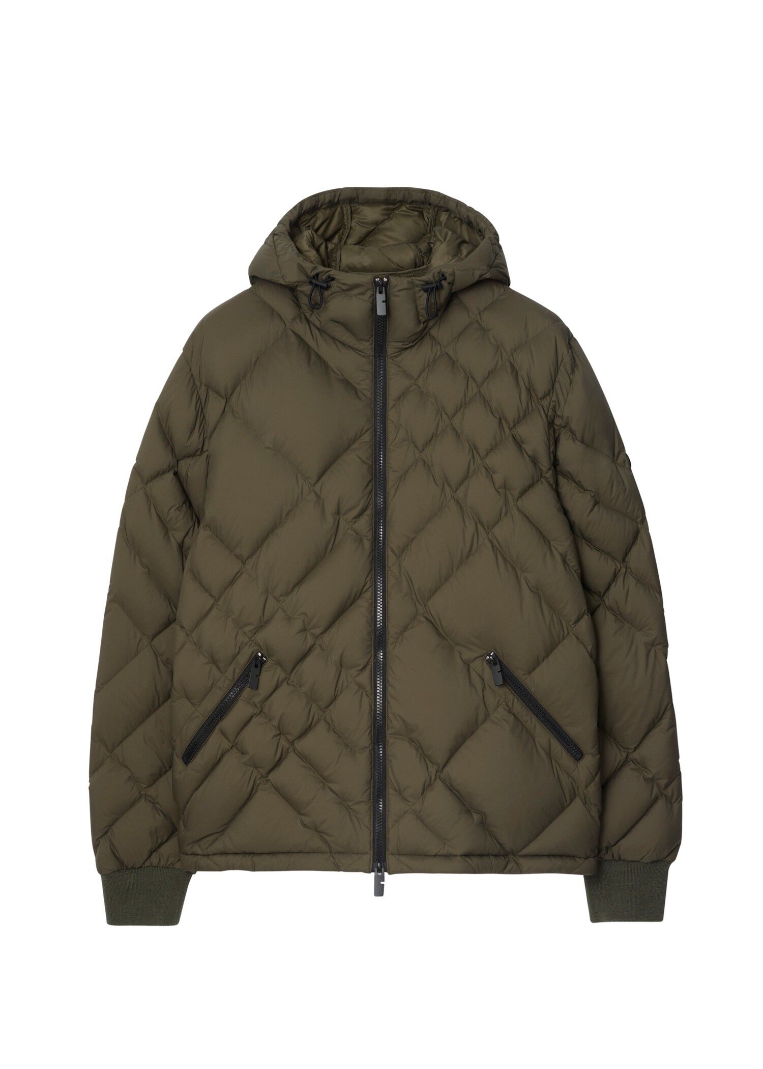 Burberry Check-stitch Nylon Doversgreen Puffer Jacket Coats