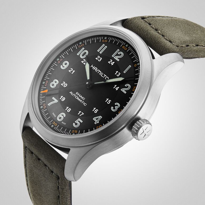 Khaki Field Titanium Auto 38mm Mens Watch Black, , hi-res