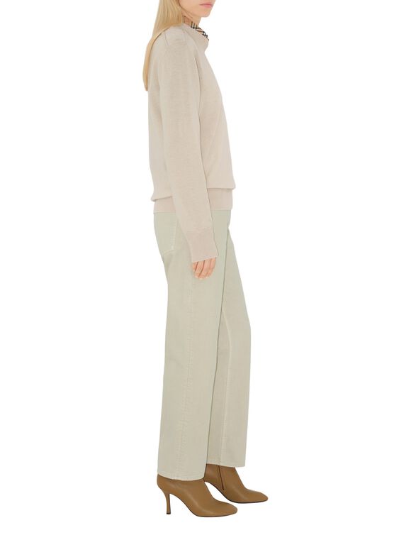 Check Label Wool Sweater, , hi-res