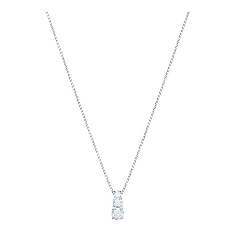 Lady Jew Necklace Attract Rhd White - Silver, , hi-res
