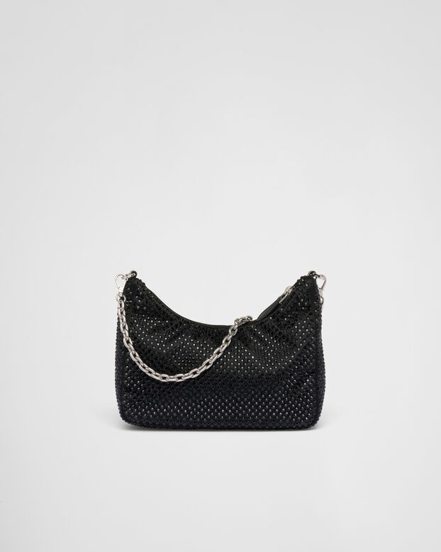Prada Re-Edition 2005 satin bag with crystals, , hi-res