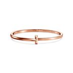 Tiffany T T1 Hinged Bangle in Rose Gold, Narrow - Size Large