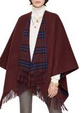 Reversible Check Wool Cape, , hi-res