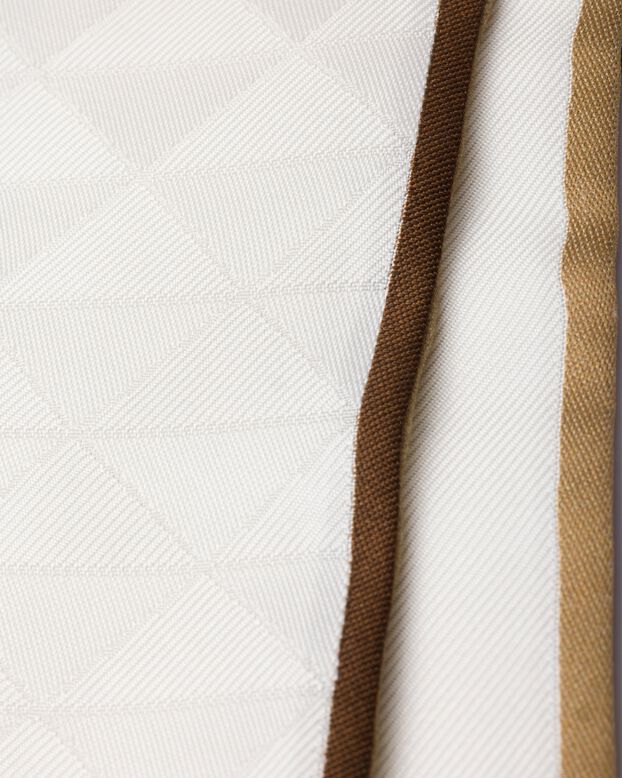 Printed silk twill jacquard skinny scarf, , hi-res