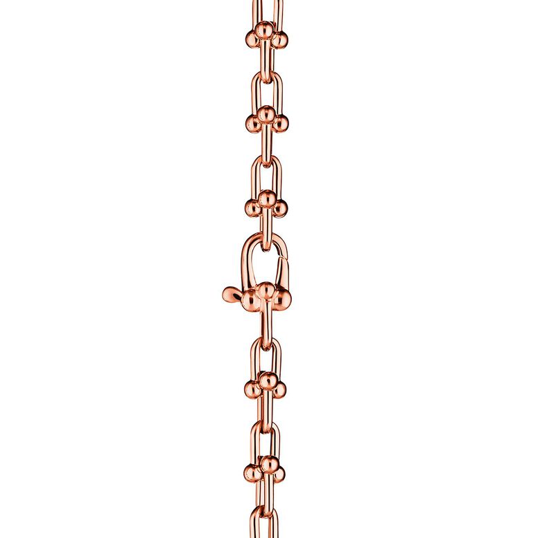 Tiffany HardWear Micro Link Bracelet in Rose Gold - Size Medium, , hi-res