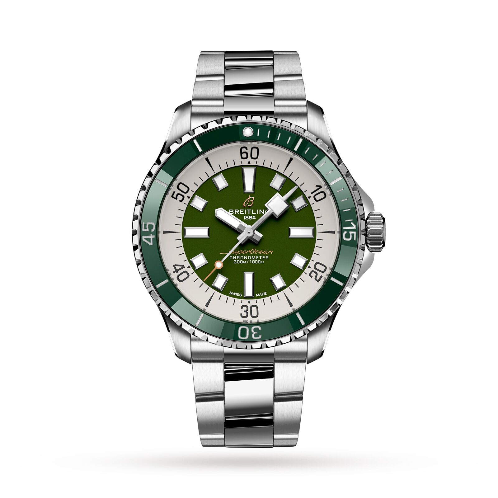 Breitling Superocean Automatic 44 Stainless Steel Green Watch