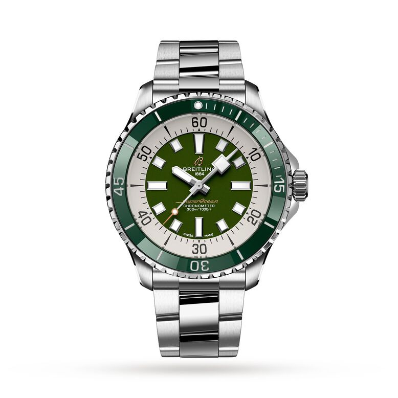 Superocean Automatic 44 Stainless Steel - Green Watch, , hi-res
