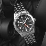 Field Deploy Mechanical GMT 39.5mm Mens Watch Black, , hi-res