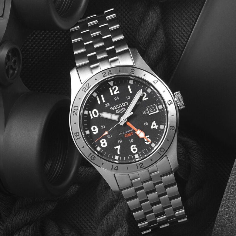 Field Deploy Mechanical GMT 39.5mm Mens Watch Black, , hi-res