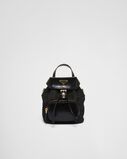 Small Re-Nylon and brushed leather backpack, , hi-res