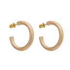 Plain Jane Hoop Earrings Gold