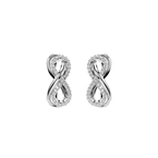 Hyperbola Stud Earrings - White Rodium