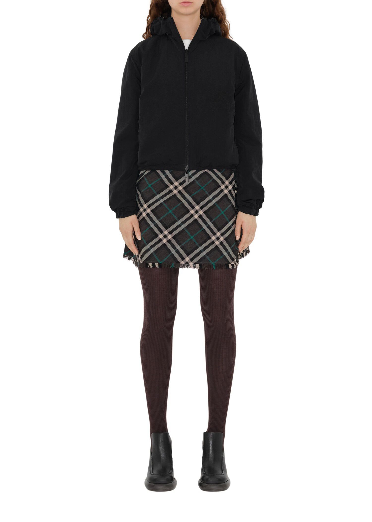 Check Jacket Burberry Cropped Reversible Check Jacket Coats & Jackets | Heathrow ...