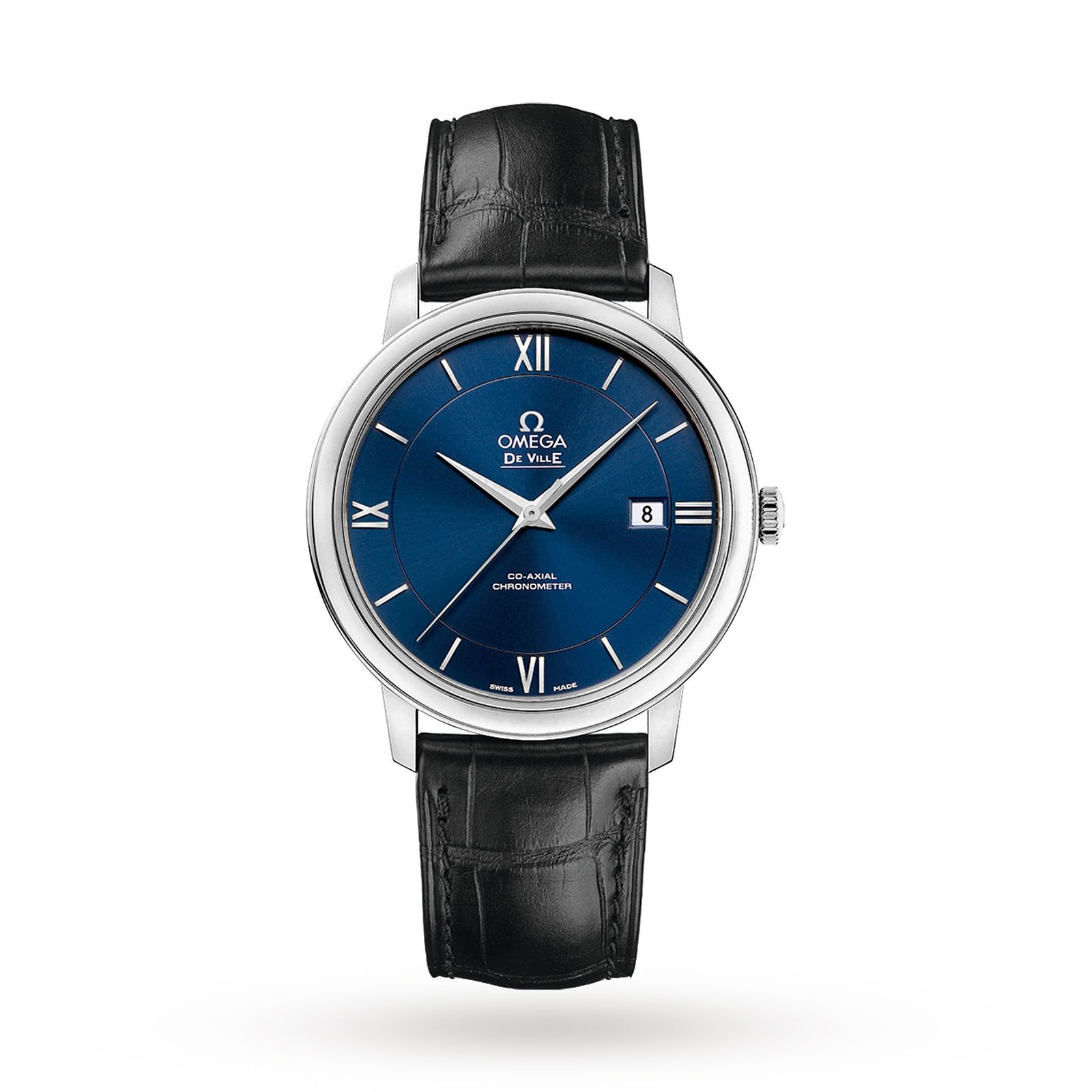 Omega De Ville Prestige Mens 39.5mm Automatic Co Axial Blue Mens