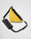 Saffiano leather and leather shoulder bag, , hi-res