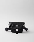 Re-Nylon and Saffiano leather shoulder bag