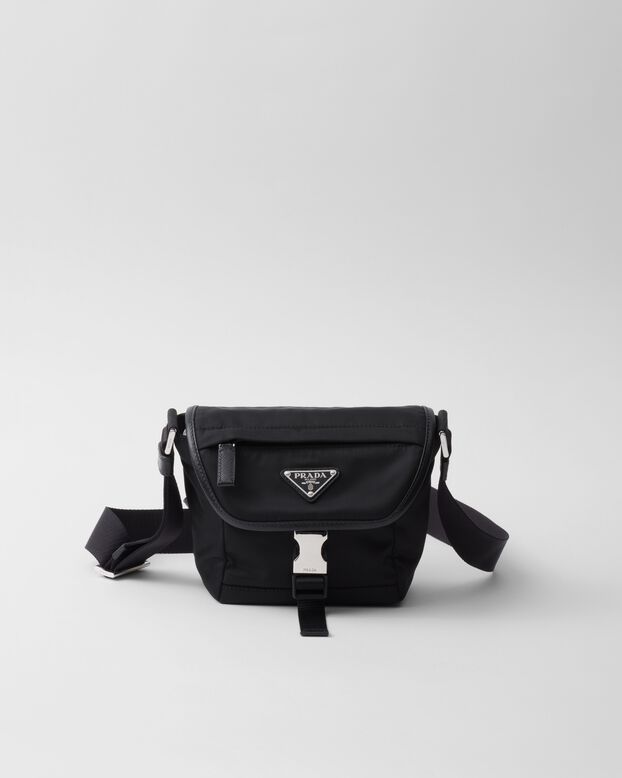 Re-Nylon and Saffiano leather shoulder bag, , hi-res