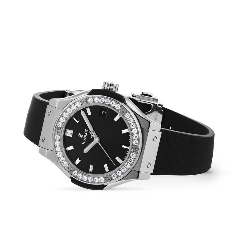 Classic Fusion Titanium Diamonds 33mm Ladies Watch Black, , hi-res
