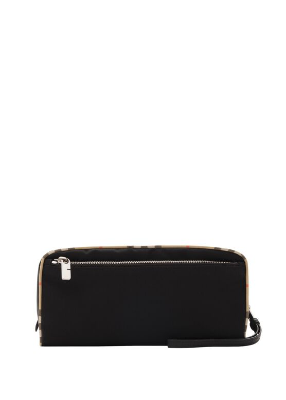 Large Check Trim Travel Pouch, , hi-res