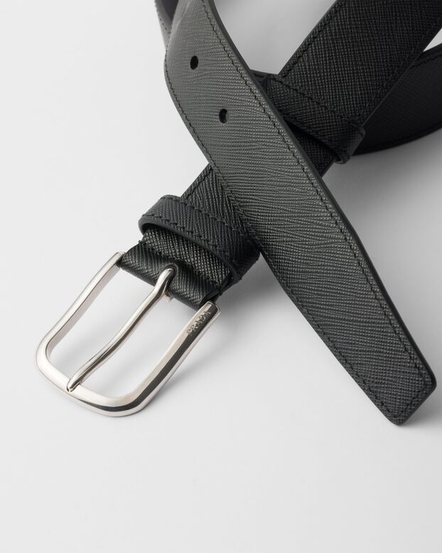Saffiano leather belt, , hi-res