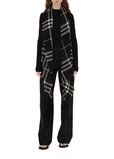 Wide Check Wool Scarf, , hi-res