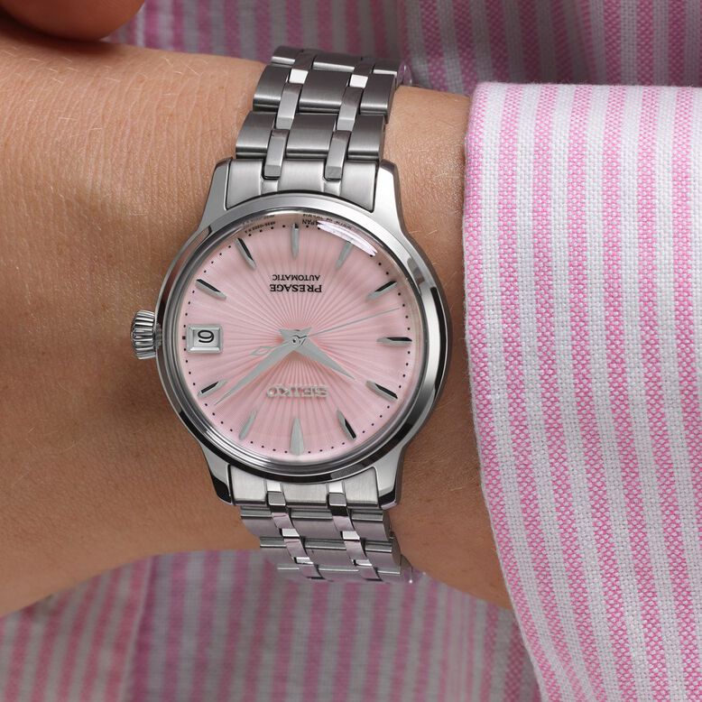 Presage Cocktail Time Cosmopolitan 34mm Ladies Watch Pink, , hi-res