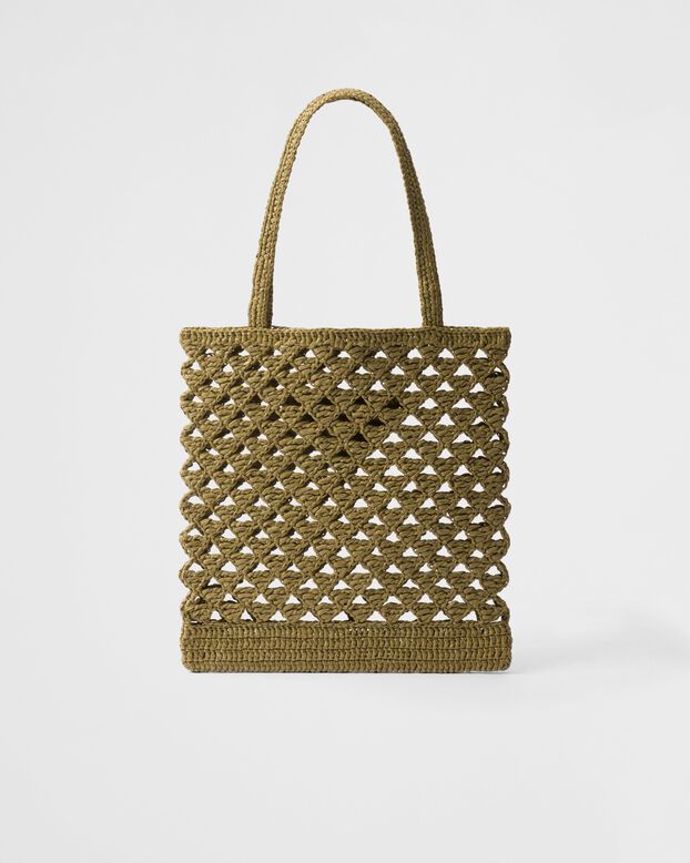 Crochet tote bag, , hi-res
