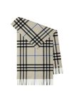 Wide Check Cashmere Scarf