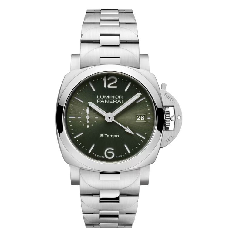 Luminor Quaranta BiTempo 40mm Mens Watch Green, , hi-res