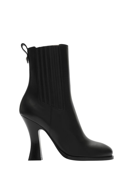 Leather Pillar Ankle Boots, , hi-res