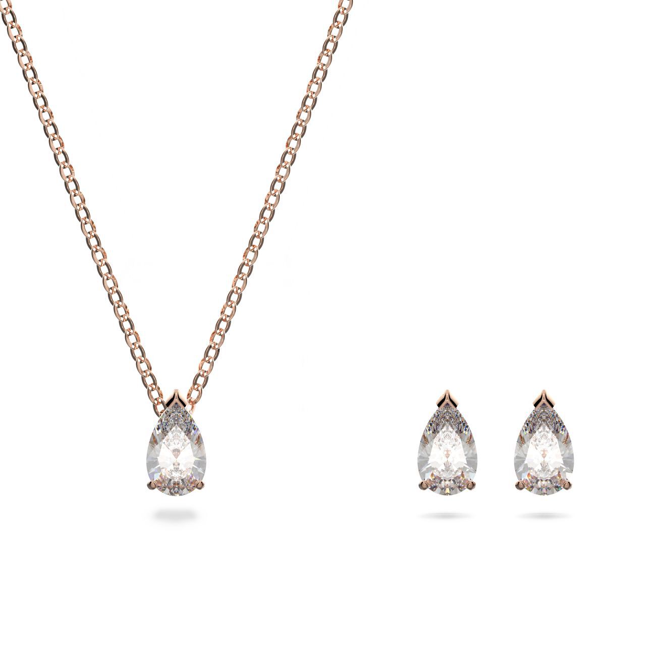 Rose gold jewellery swarovski on sale