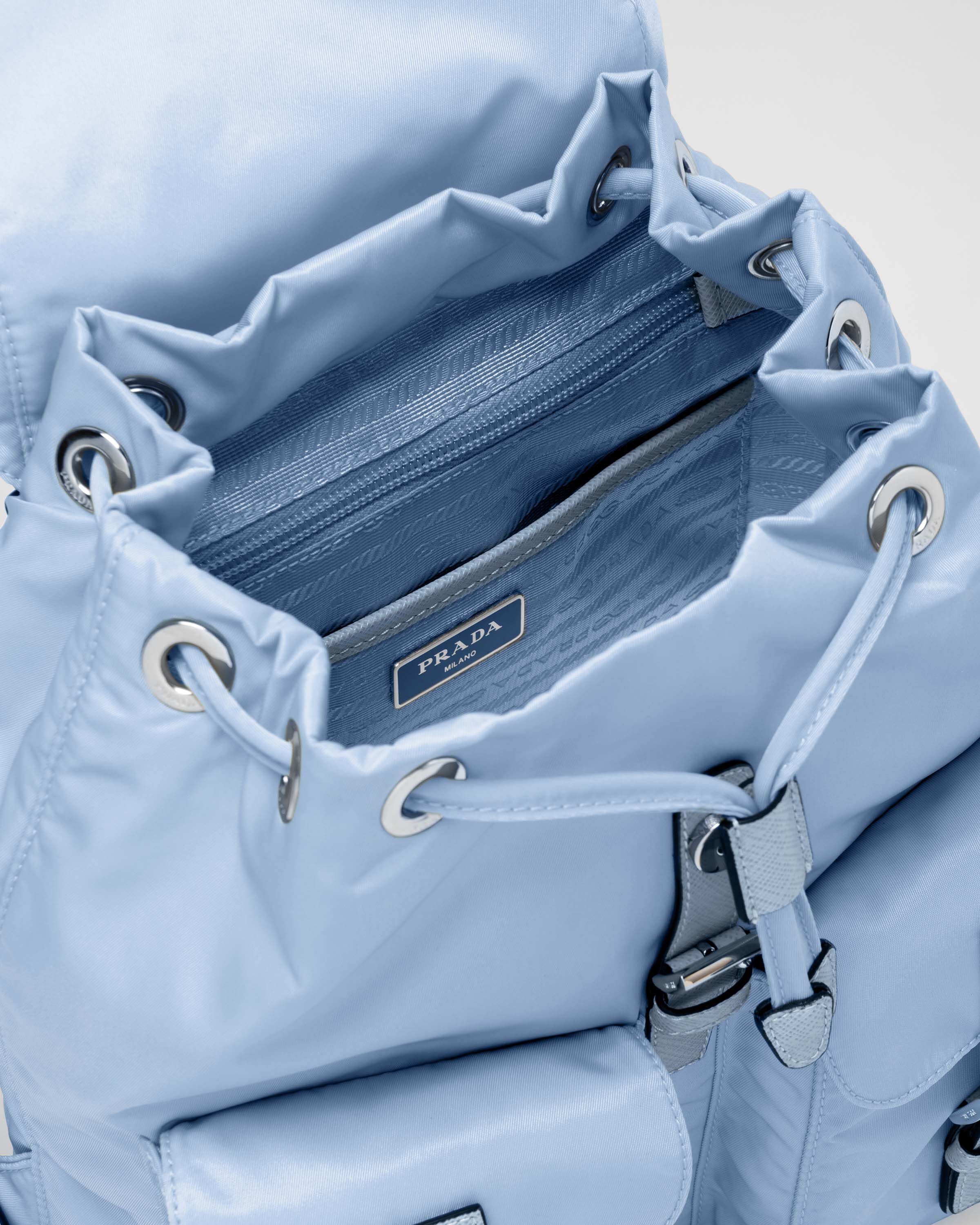 Prada silver backpack outlet