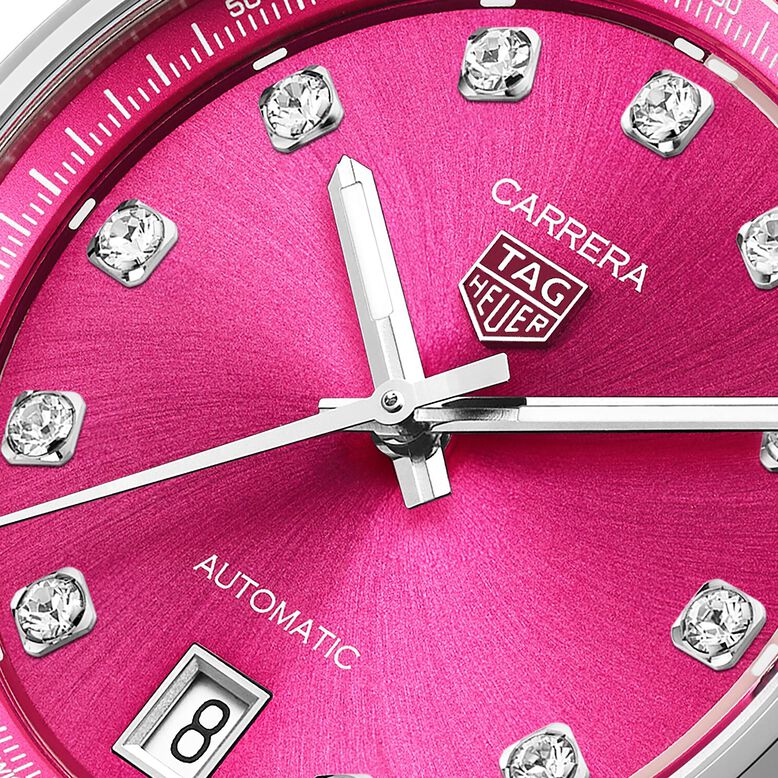 Carrera Date 36mm Ladies Watch Pink Diamond Dot, , hi-res