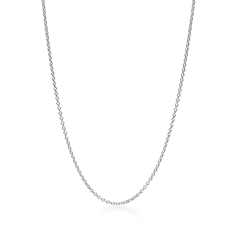 Chain in 18k white gold, 24" long. - Size 24 in, , hi-res