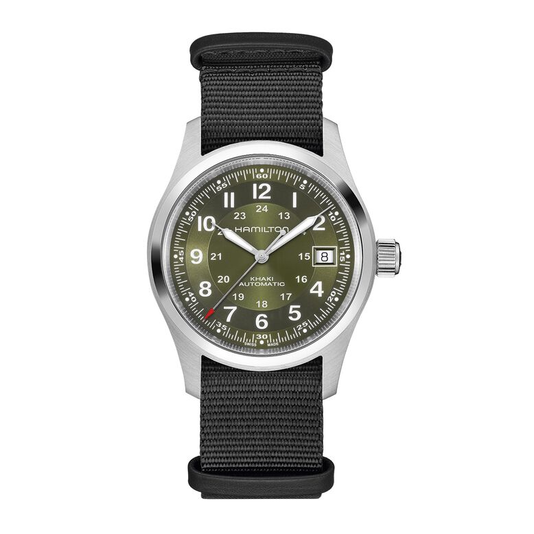 Khaki Field Auto 38mm Unisex Watch Green, , hi-res