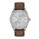 PRC 100 Solar Quartz 39mm Mens Watch Silver Leather, , hi-res