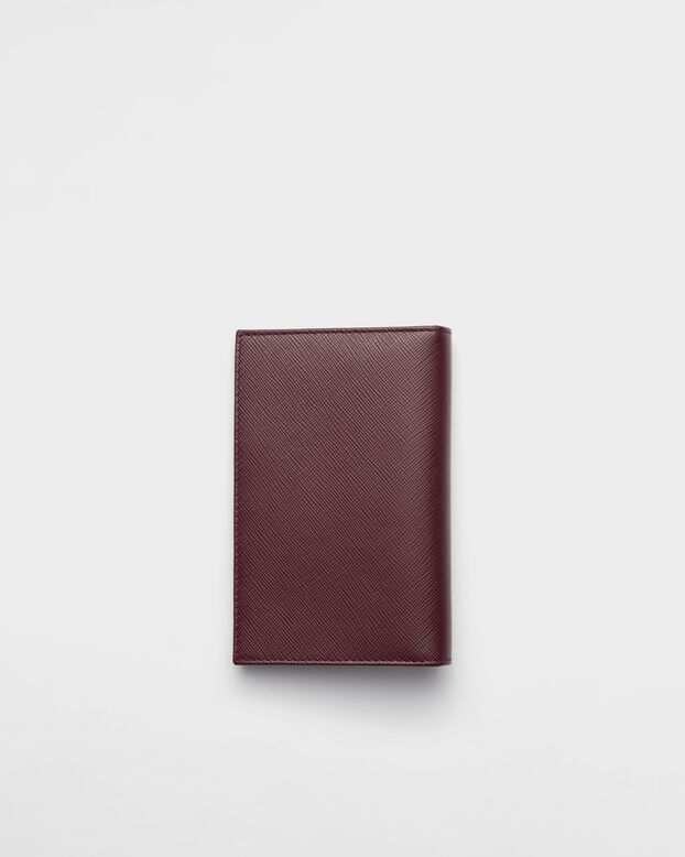 Saffiano leather passport holder, , hi-res