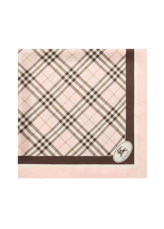 Check Knight Stamp Silk Scarf, , hi-res